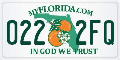 FL license plate 0222FQ