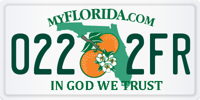 FL license plate 0222FR