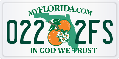 FL license plate 0222FS