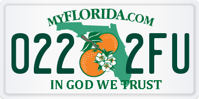 FL license plate 0222FU