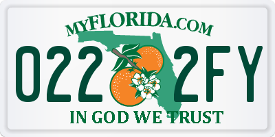 FL license plate 0222FY