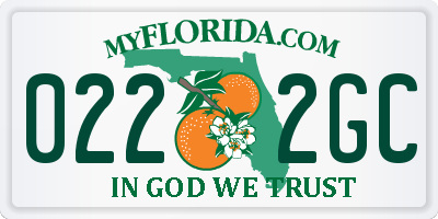 FL license plate 0222GC