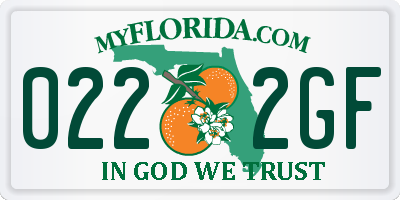 FL license plate 0222GF