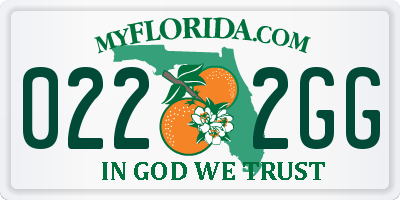 FL license plate 0222GG