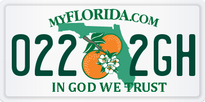FL license plate 0222GH