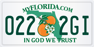FL license plate 0222GI