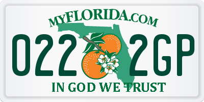 FL license plate 0222GP