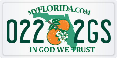 FL license plate 0222GS