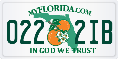 FL license plate 0222IB