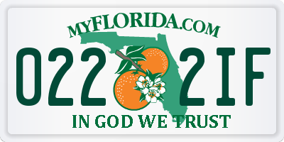 FL license plate 0222IF