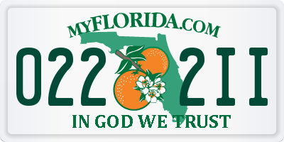 FL license plate 0222II
