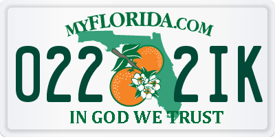 FL license plate 0222IK