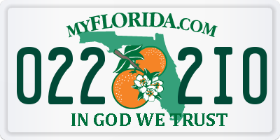 FL license plate 0222IO