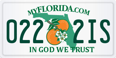 FL license plate 0222IS