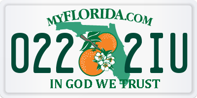 FL license plate 0222IU