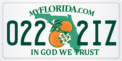 FL license plate 0222IZ