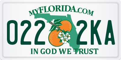 FL license plate 0222KA