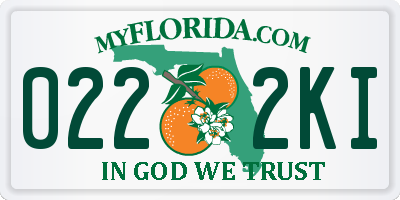 FL license plate 0222KI