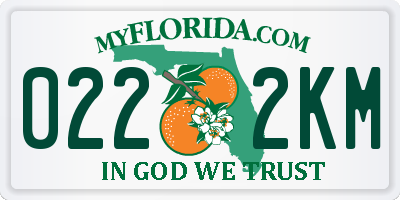FL license plate 0222KM