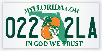 FL license plate 0222LA