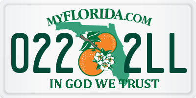 FL license plate 0222LL