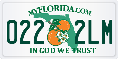 FL license plate 0222LM