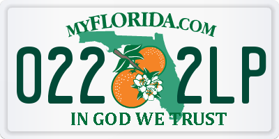 FL license plate 0222LP