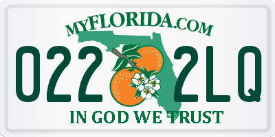 FL license plate 0222LQ