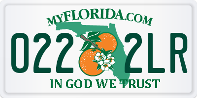FL license plate 0222LR
