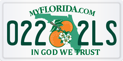 FL license plate 0222LS