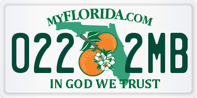 FL license plate 0222MB