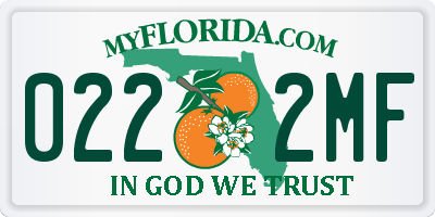 FL license plate 0222MF