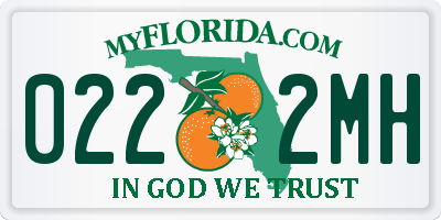 FL license plate 0222MH
