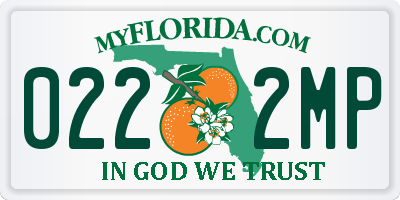 FL license plate 0222MP