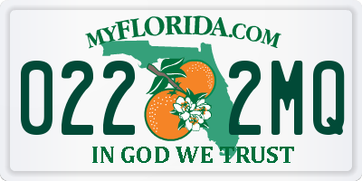 FL license plate 0222MQ