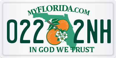 FL license plate 0222NH
