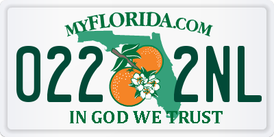 FL license plate 0222NL