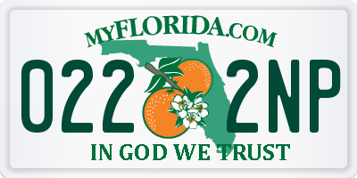 FL license plate 0222NP