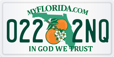 FL license plate 0222NQ