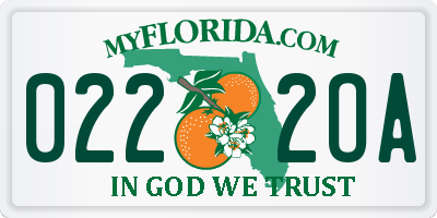 FL license plate 0222OA