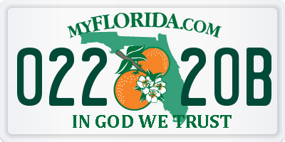 FL license plate 0222OB