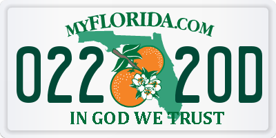 FL license plate 0222OD