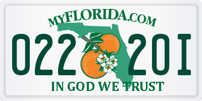 FL license plate 0222OI