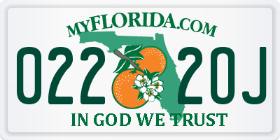 FL license plate 0222OJ