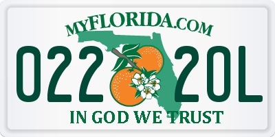 FL license plate 0222OL