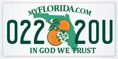 FL license plate 0222OU