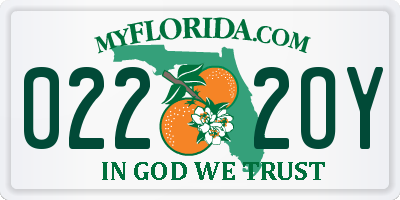 FL license plate 0222OY