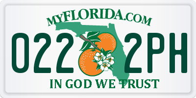 FL license plate 0222PH