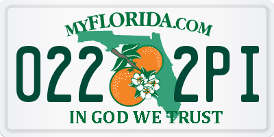 FL license plate 0222PI