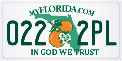 FL license plate 0222PL